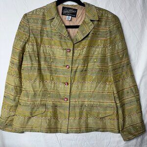 VTG Rickie Freeman women's blazer size 10 embroidered vintage preppy old money